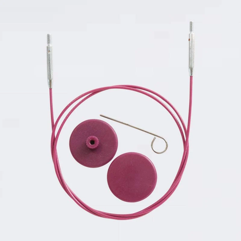 knit pro cavi in ​​acciaio viola girevoli a 360° e fissi