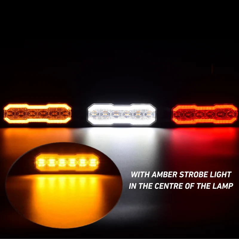 Luce di segnalazione a LED fumé Torlok Black Hawk con funzione stroboscopica