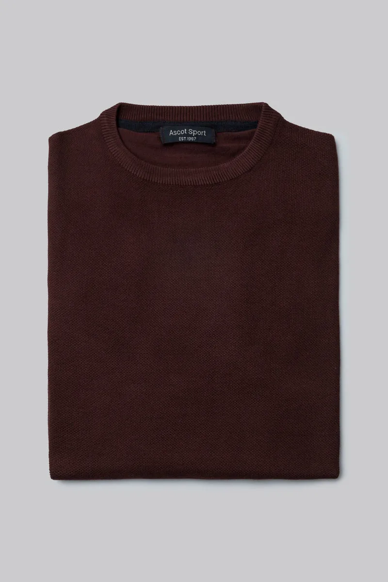 Maglia girocollo con punto jacquard