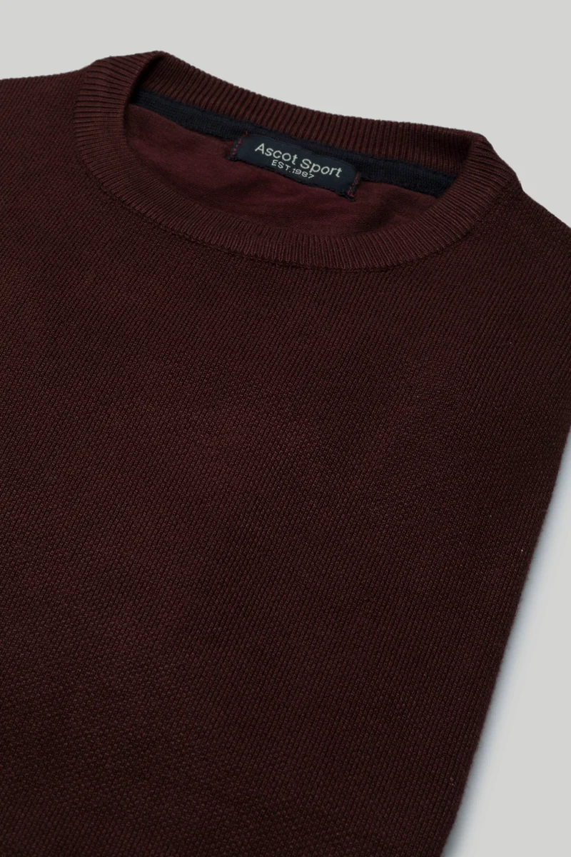 Maglia girocollo con punto jacquard