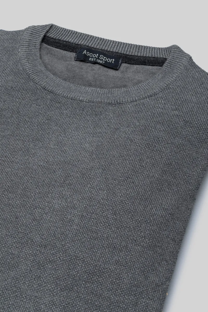 Maglia girocollo con punto jacquard