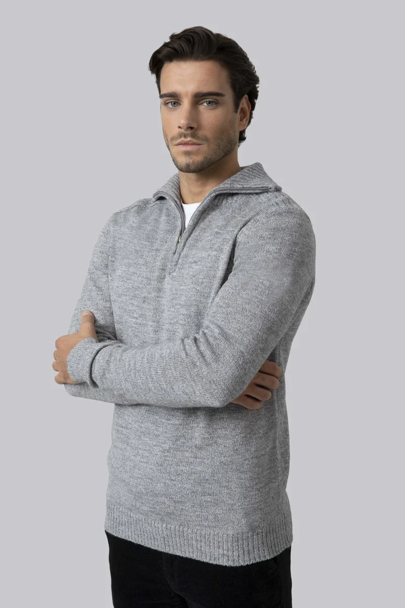 Pullover mezza zip