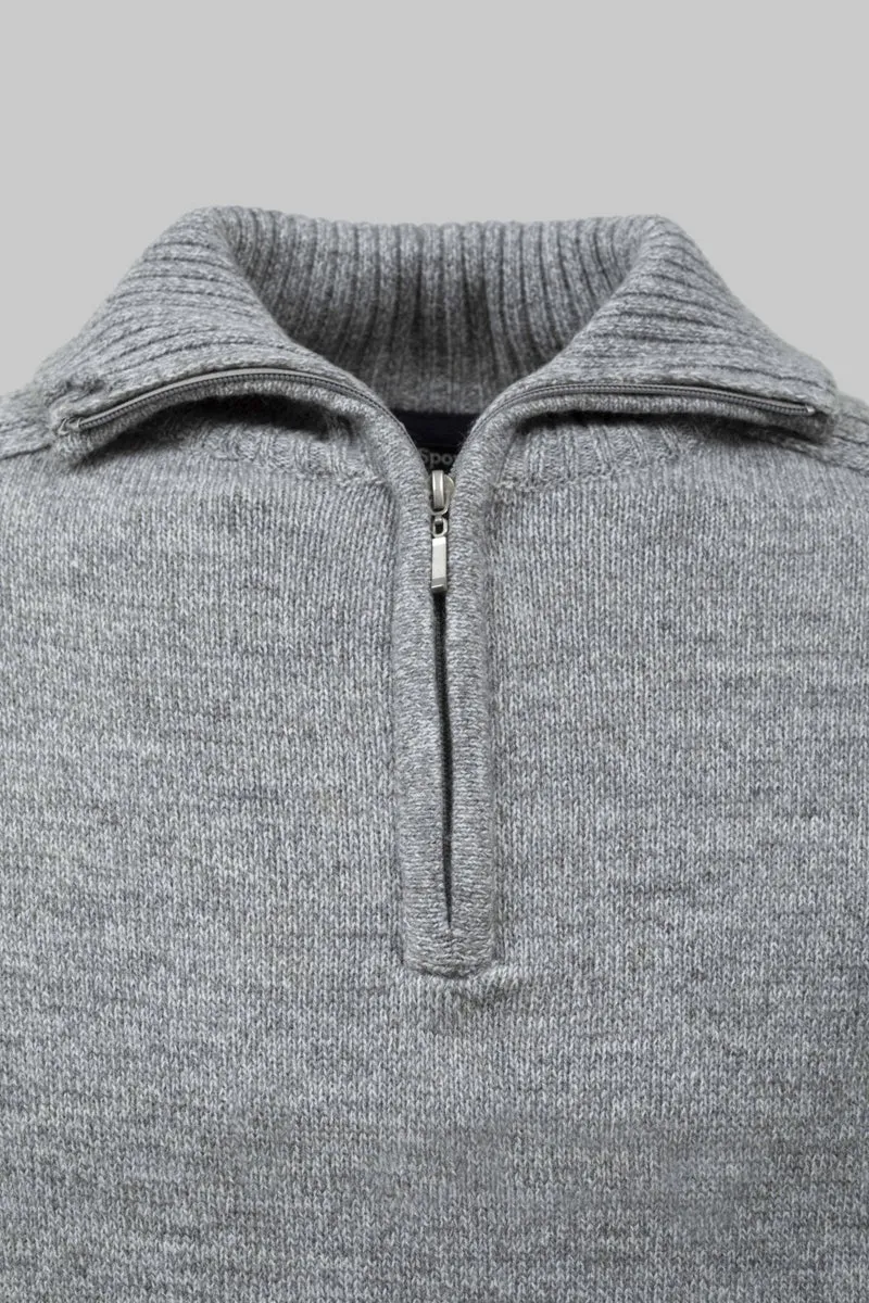 Pullover mezza zip