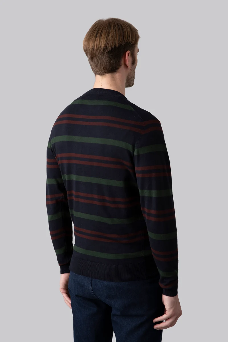 Maglia girocollo riga multicolore