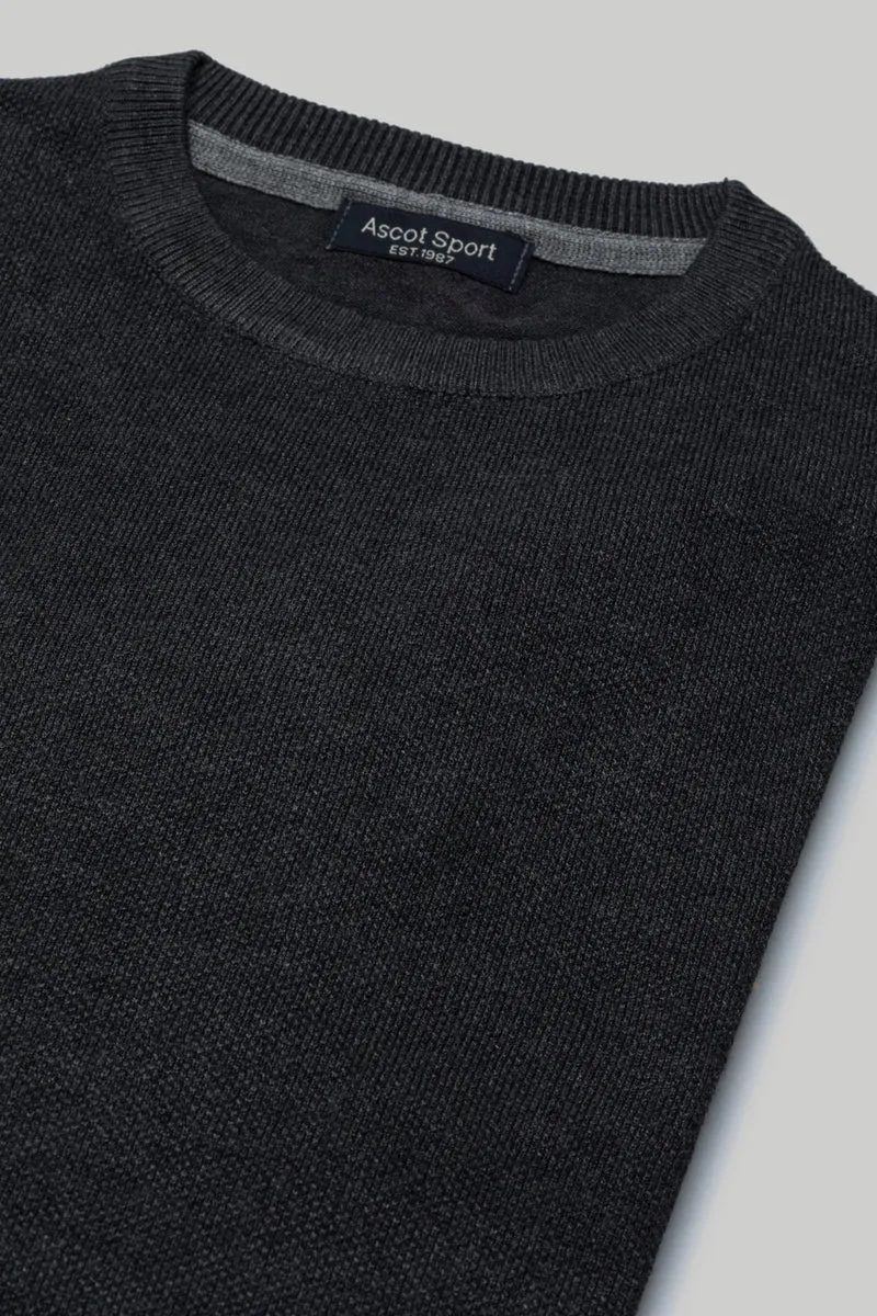 Maglia girocollo con punto jacquard