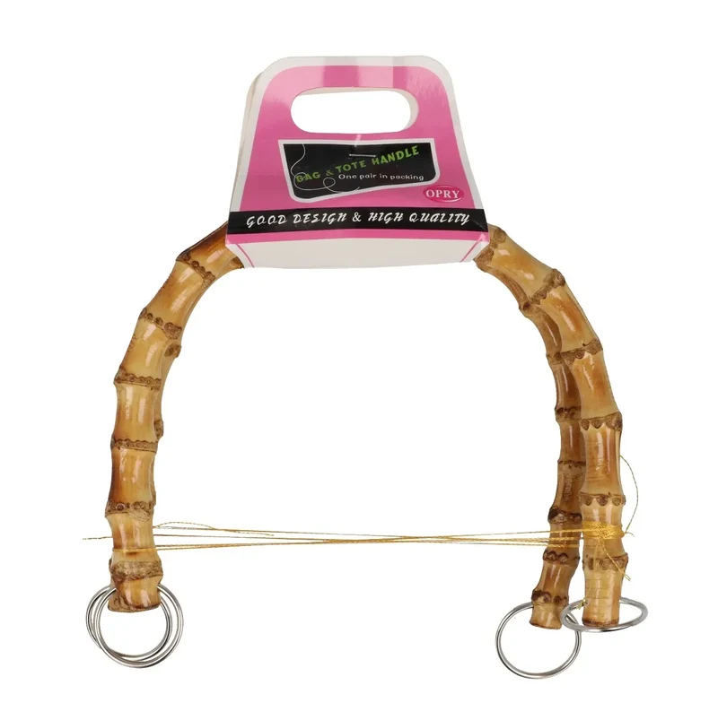 Manico per borsa in bambù 17 cm naturale