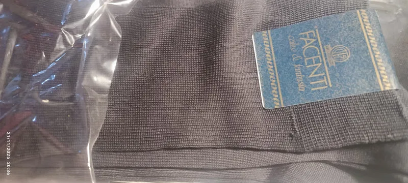 Calze lunghe uomo in filo di scozia Léger Chiffon Facenti, taglia 12, antracite, 3 paia. 150g.