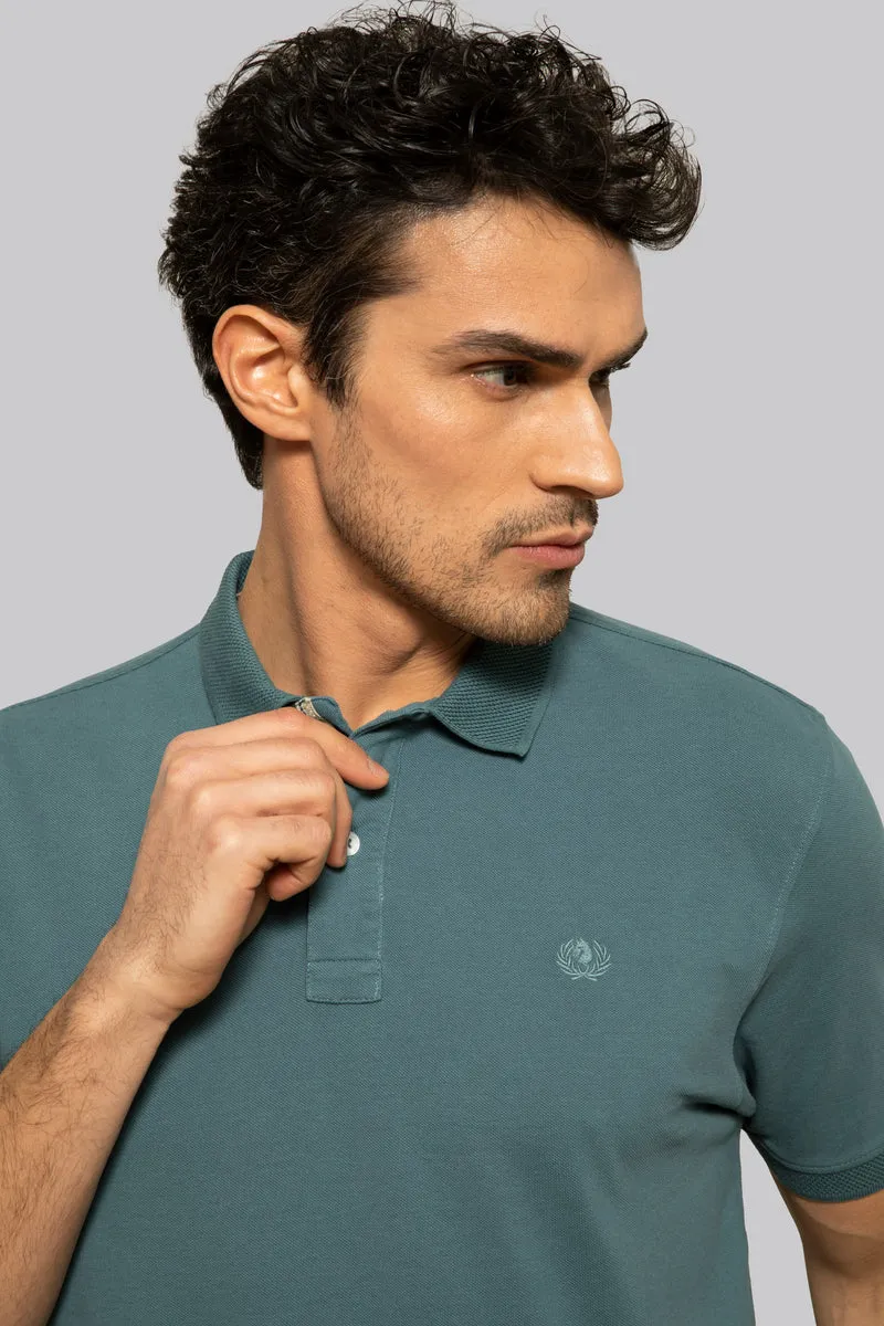 Polo con dettaglio jacquard