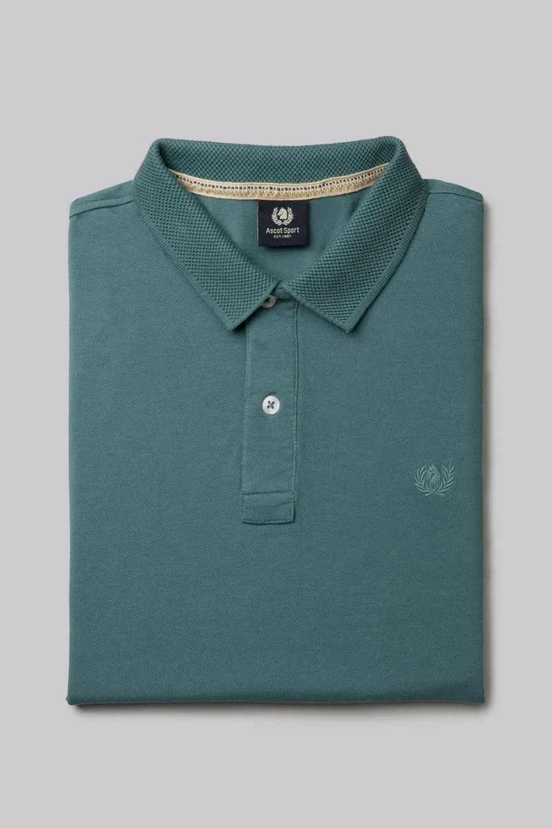 Polo con dettaglio jacquard