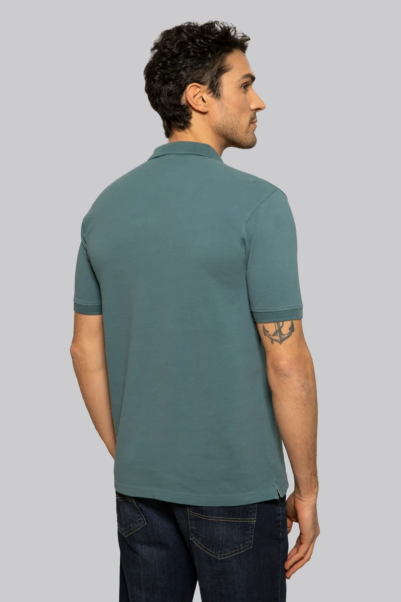 Polo con dettaglio jacquard