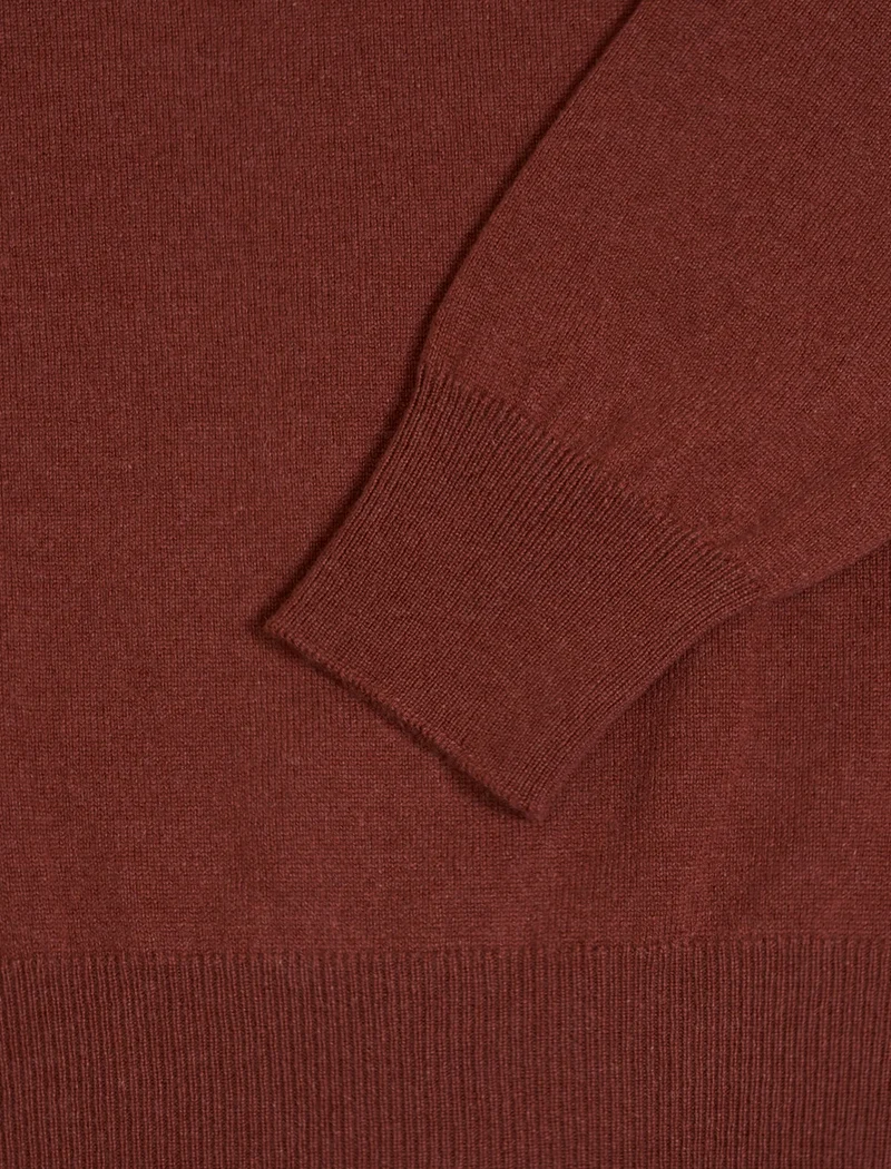 Terracotta Crew Neck Cashmere Jumper