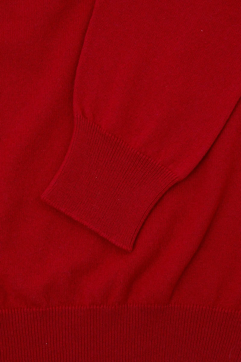 Red Crew Neck Cashmere Jumper