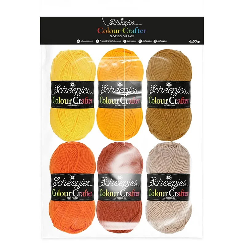 Confezione di colori Colour Crafter 6x50g, Zoccoli