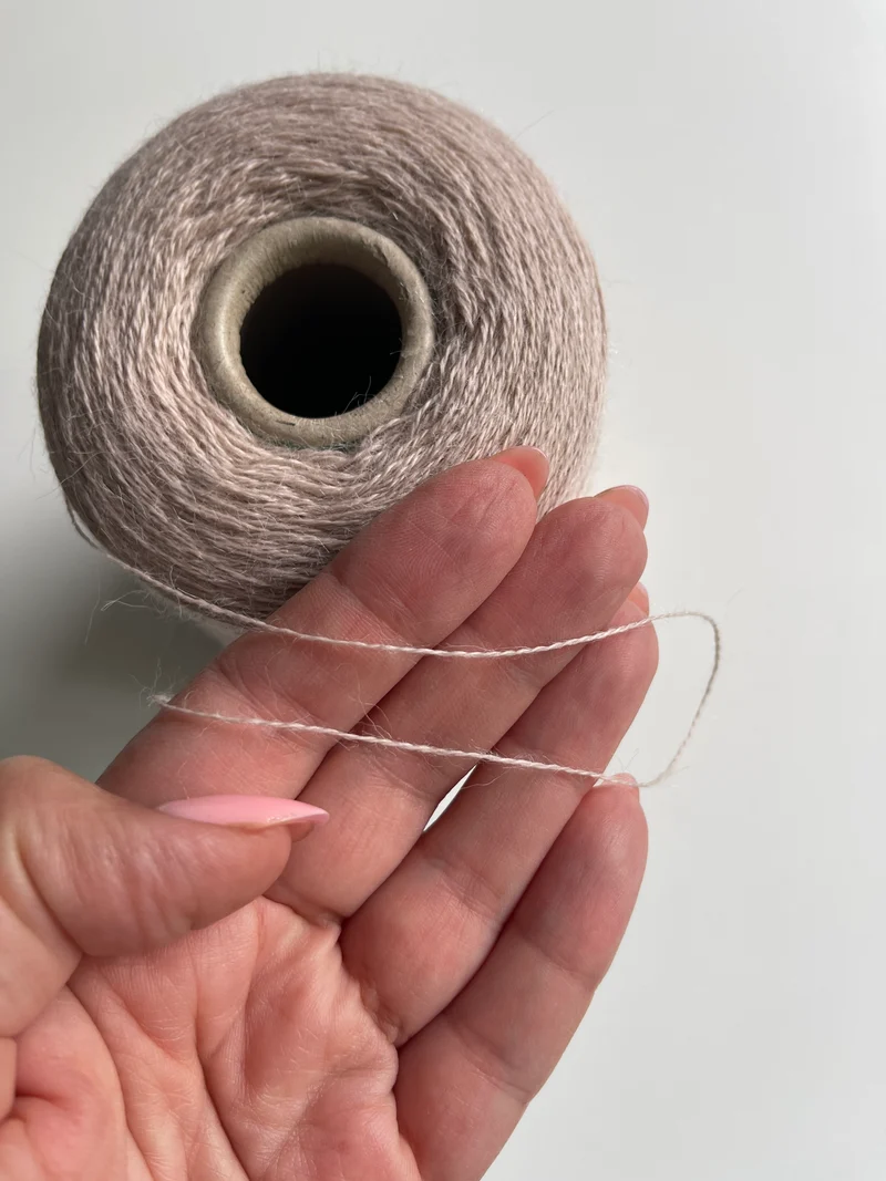 100% Baby alpaca Malva nebbia