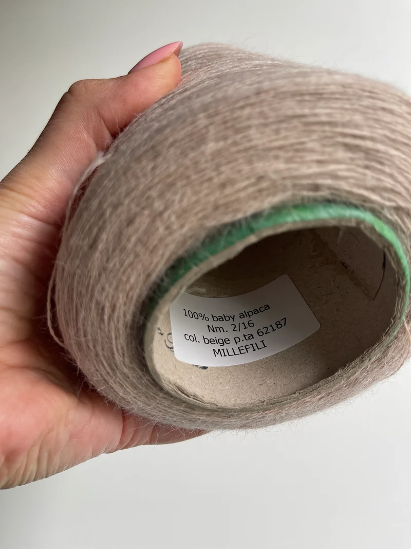 100% Baby alpaca Malva nebbia
