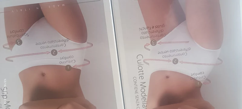 Uno slip e una culotte modellante Sensì, taglia X/S.150 g.