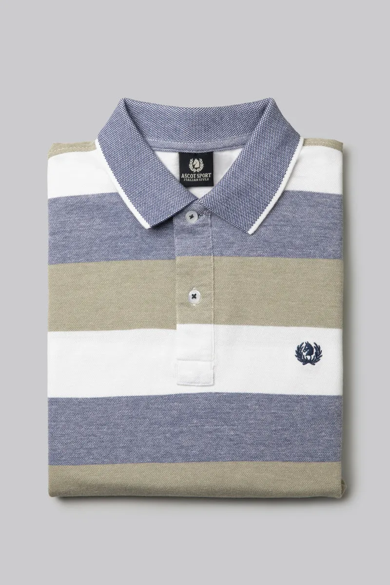 Polo in cotone due toni