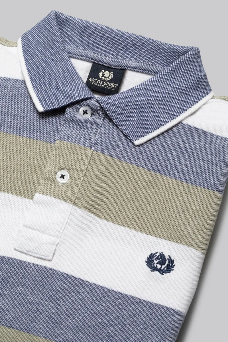 Polo in cotone due toni