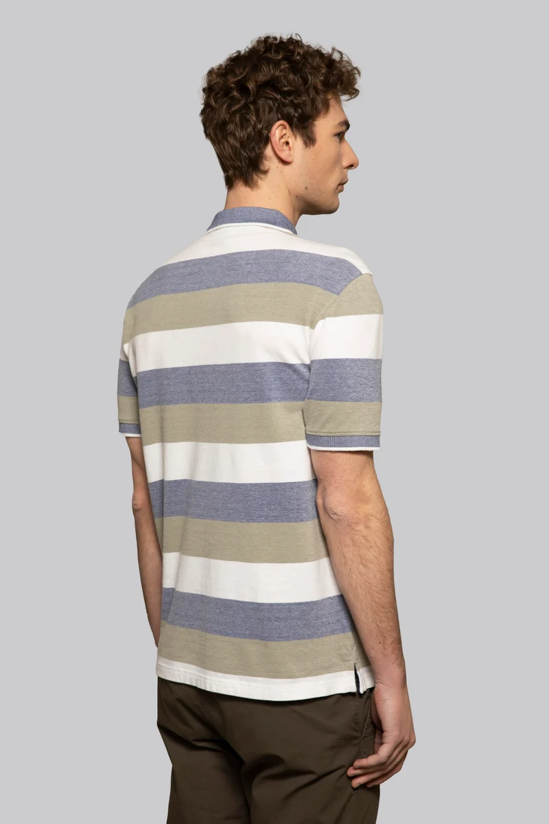 Polo in cotone due toni