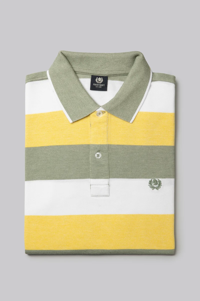 Polo in cotone due toni