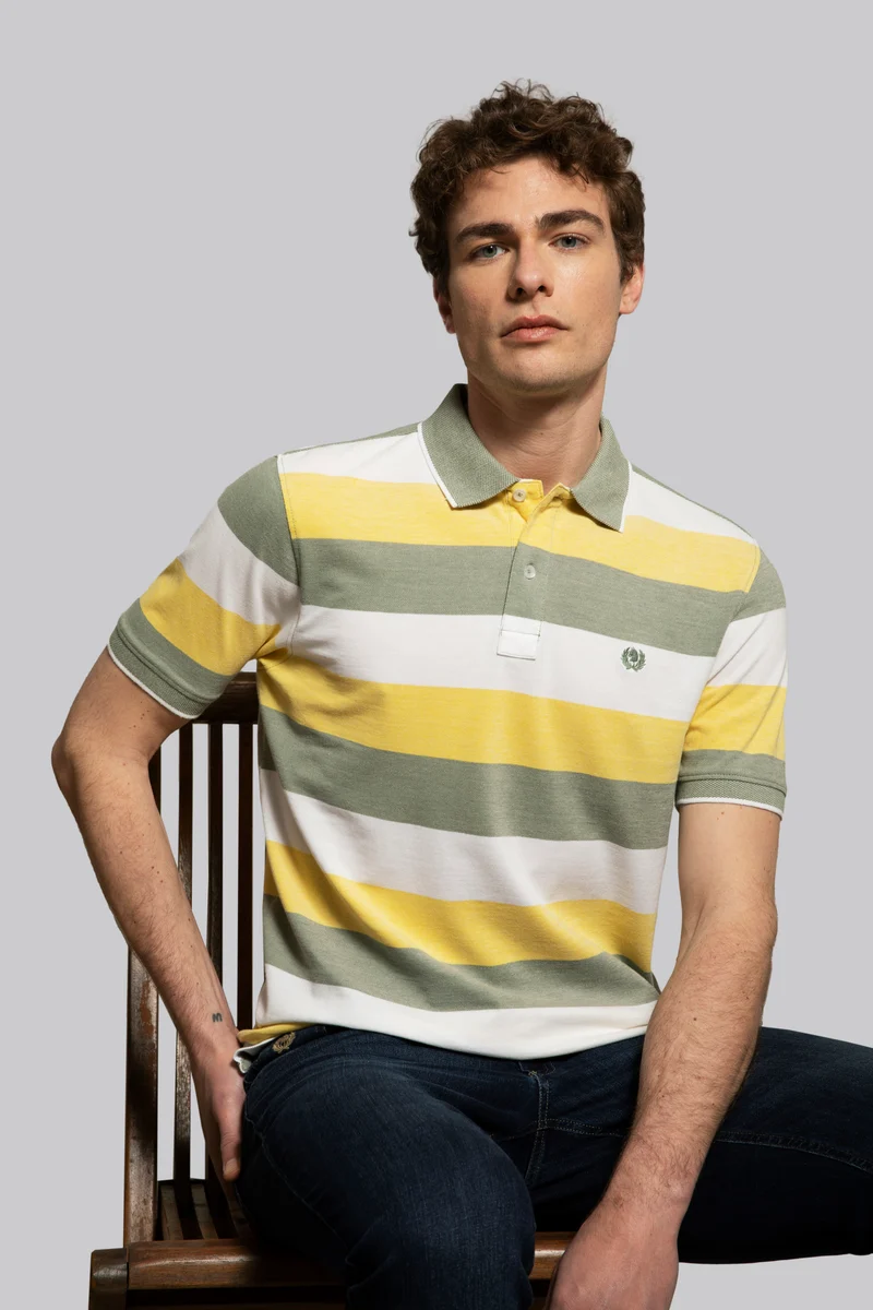 Polo in cotone due toni