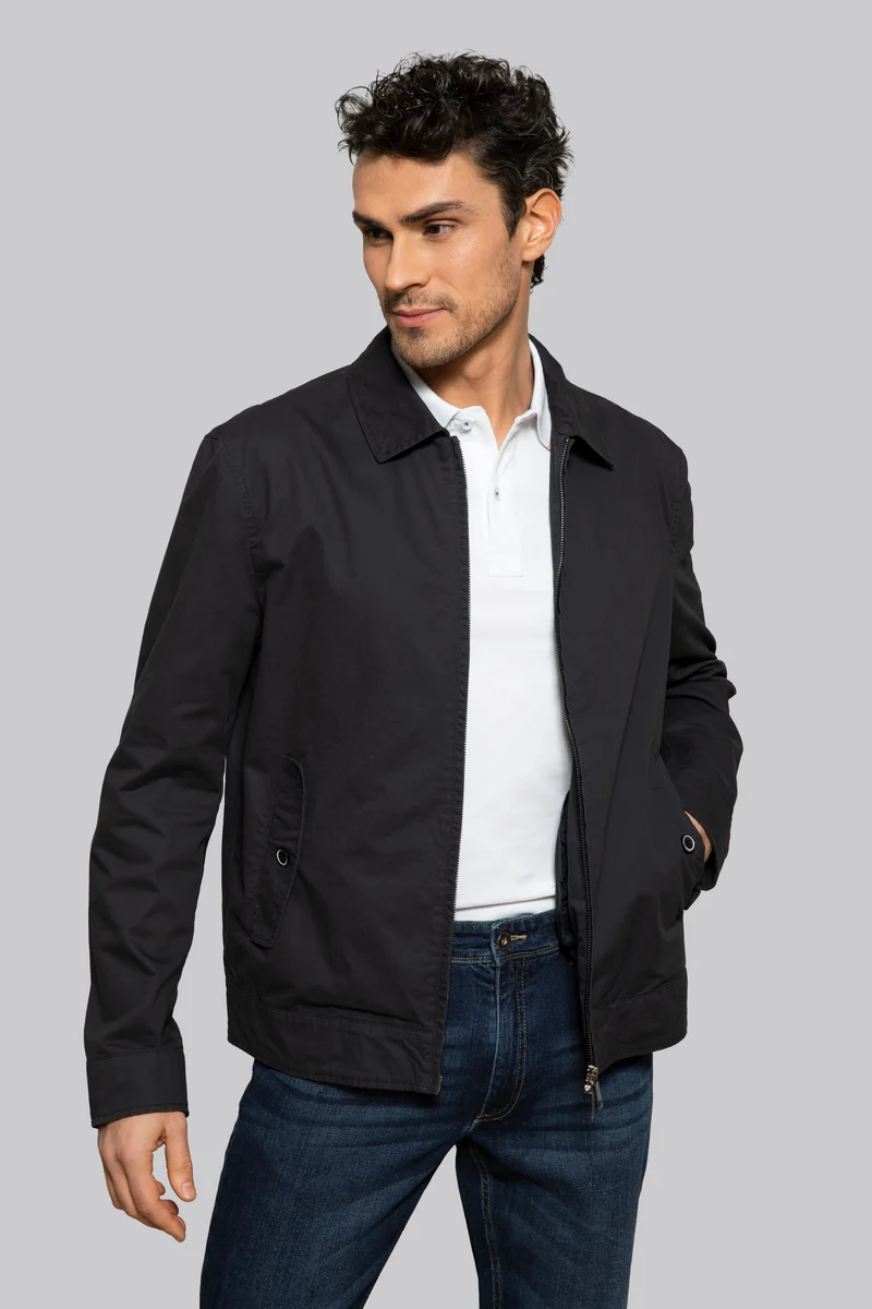 Giubbino in cotone con chiusura zip