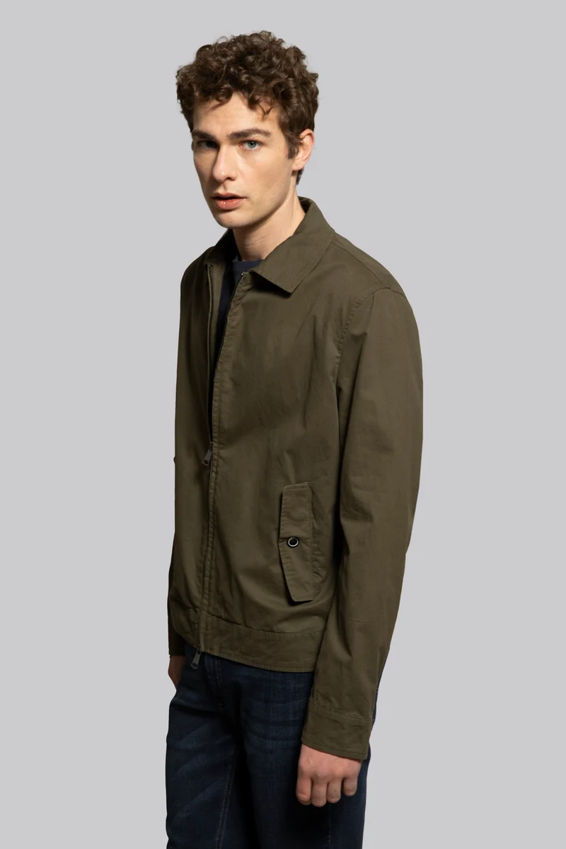 Giubbino in cotone con chiusura zip