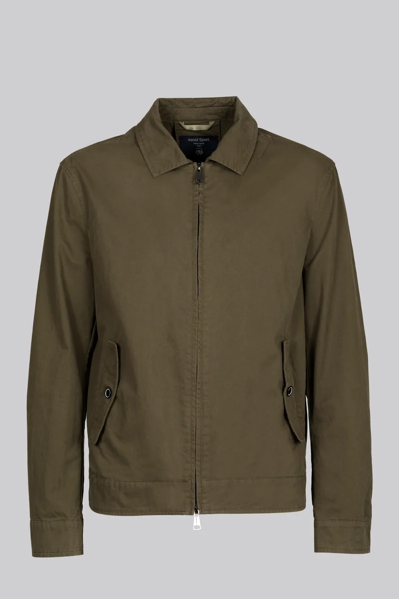Giubbino in cotone con chiusura zip