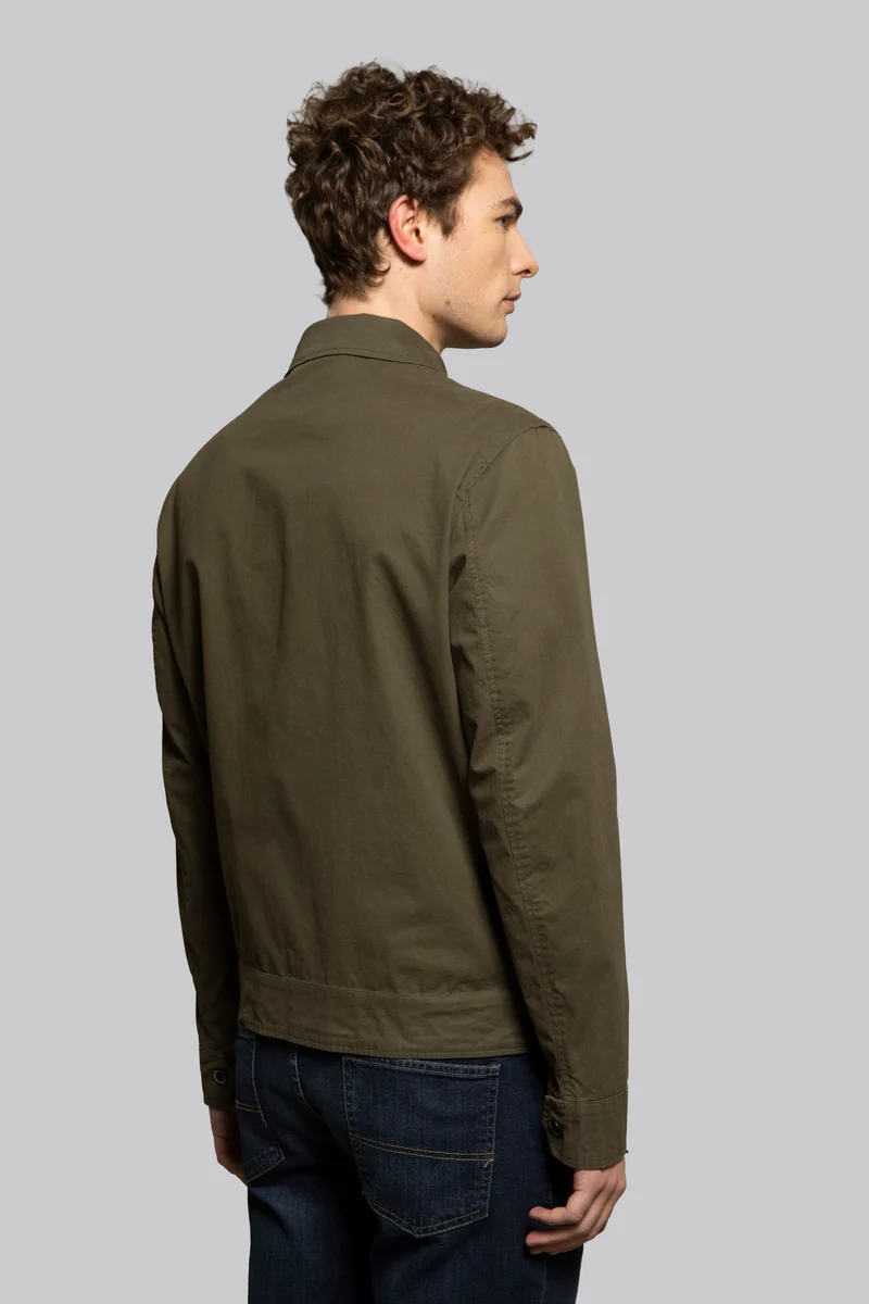 Giubbino in cotone con chiusura zip