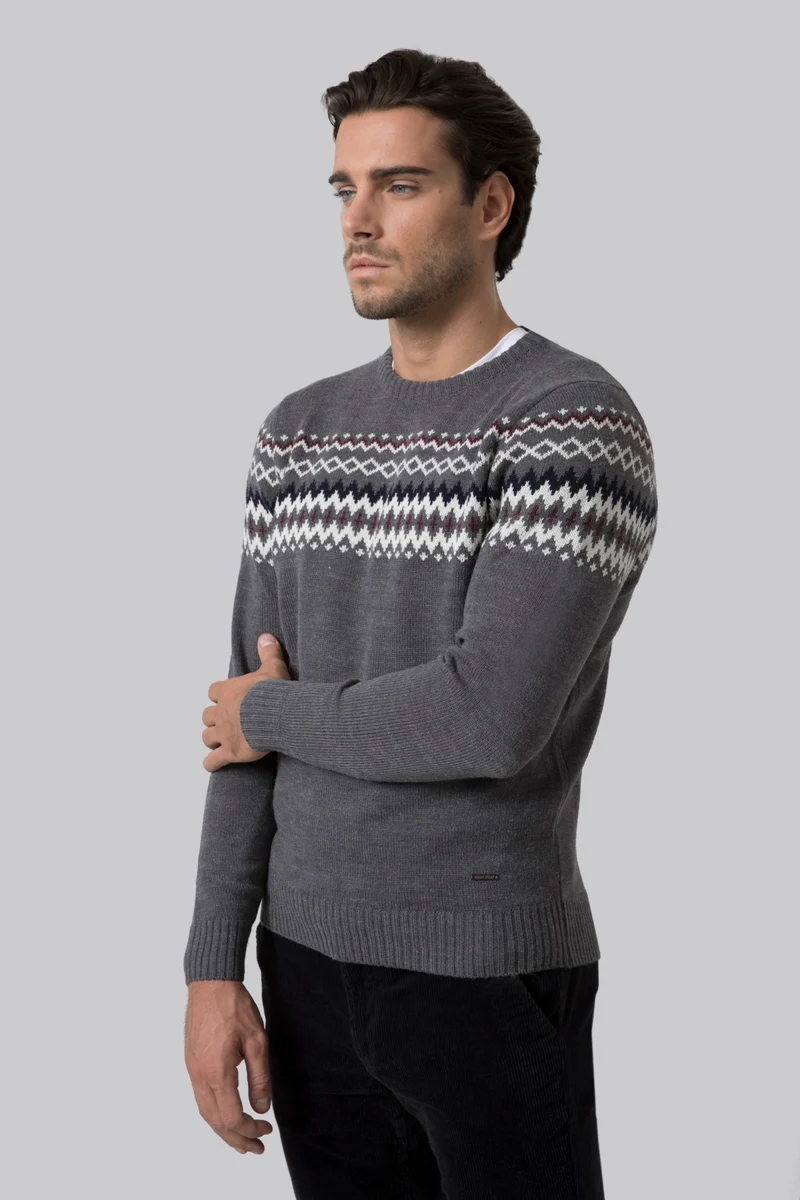 Maglia girocollo motivo “Norway”