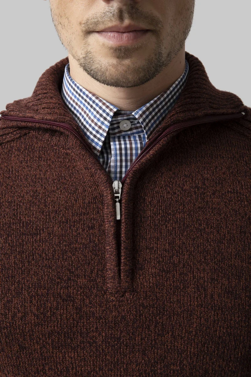 Pullover mezza zip
