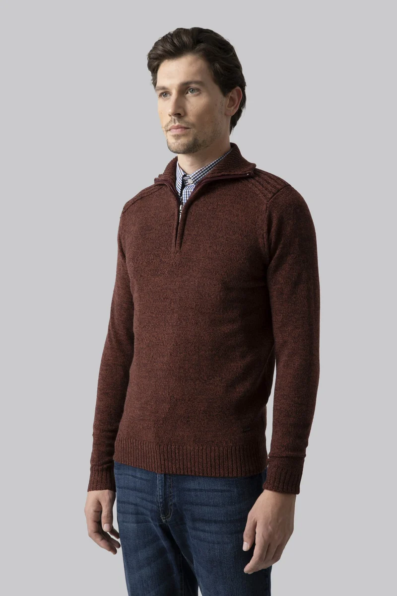 Pullover mezza zip