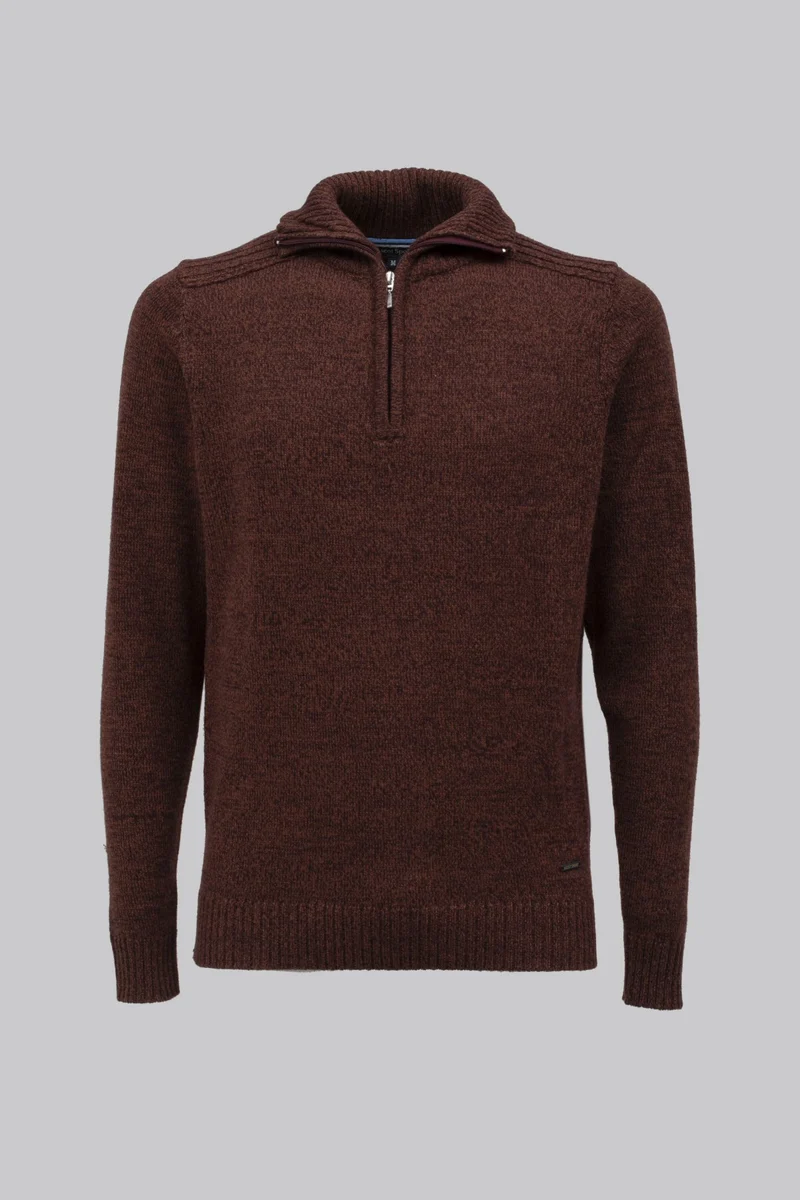 Pullover mezza zip