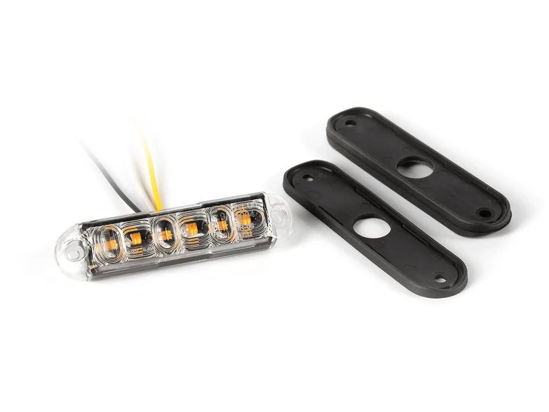Luce stroboscopica a LED ambra Fristom per il montaggio su barre tonde/un modello di flash