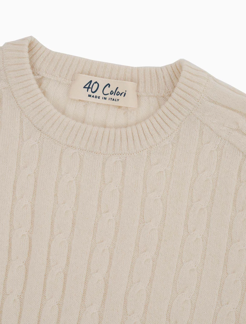 Cream Cable Knit Cashmere Jumper