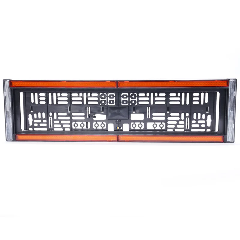 Portatarga anteriore WS W253 con luce stroboscopica e riflettore ambra