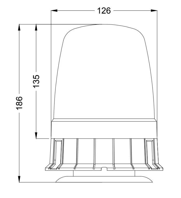 Faro di emergenza a LED con base magnetica