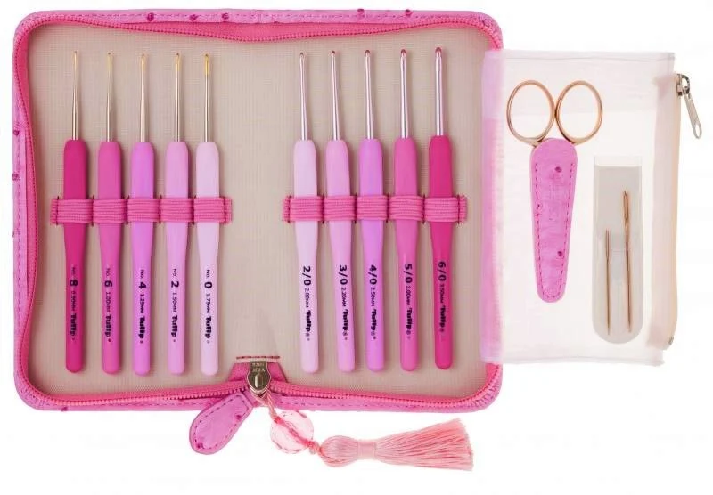 tulip Set uncinetto etimo rose lace 0.9-3.5 mm