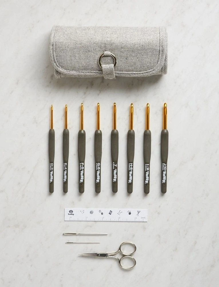 tulip etimo reale silver set all'uncinetto