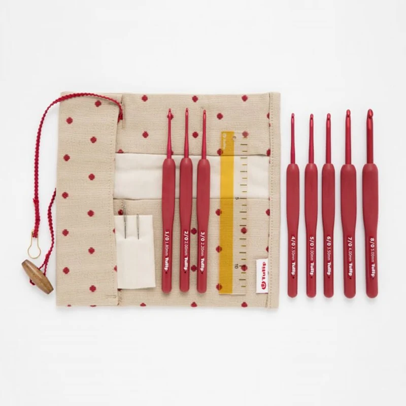 tulip set uncinetto etimo rosso