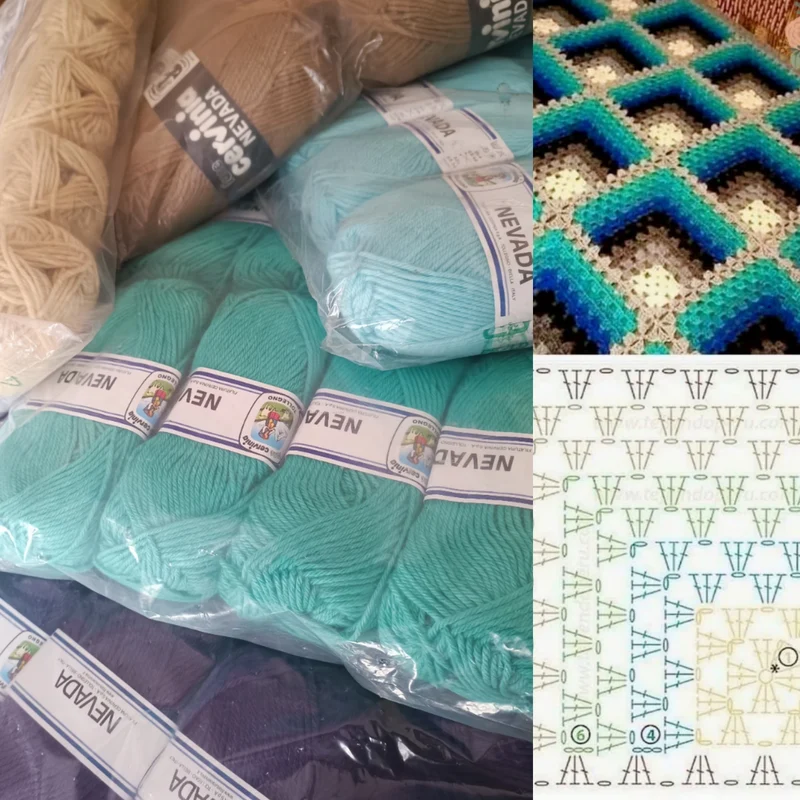 Misto Lana Nevada Cervinia, cinque colori per una splendida coperta. Cinque confezioni da 10 gomitoli, colori in foto. 2,5 kg.