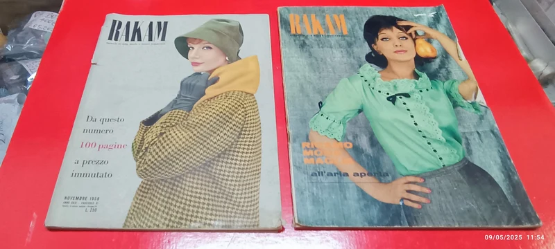 Due riviste vintage Rakam(1958 e 1961) per collezionismo. 400g.