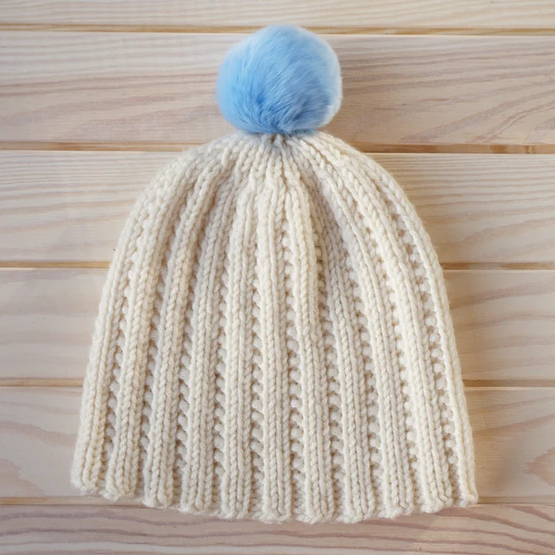 pompon di pelliccia di coniglio grande