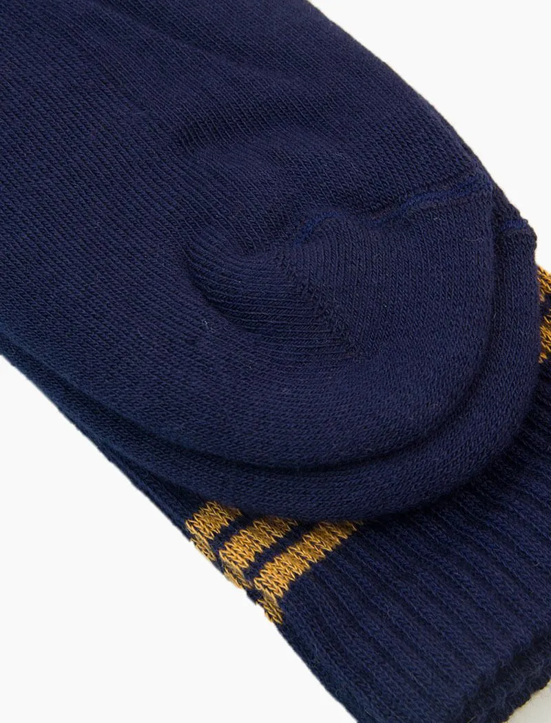 Navy Vintage Sport Organic Cotton Socks