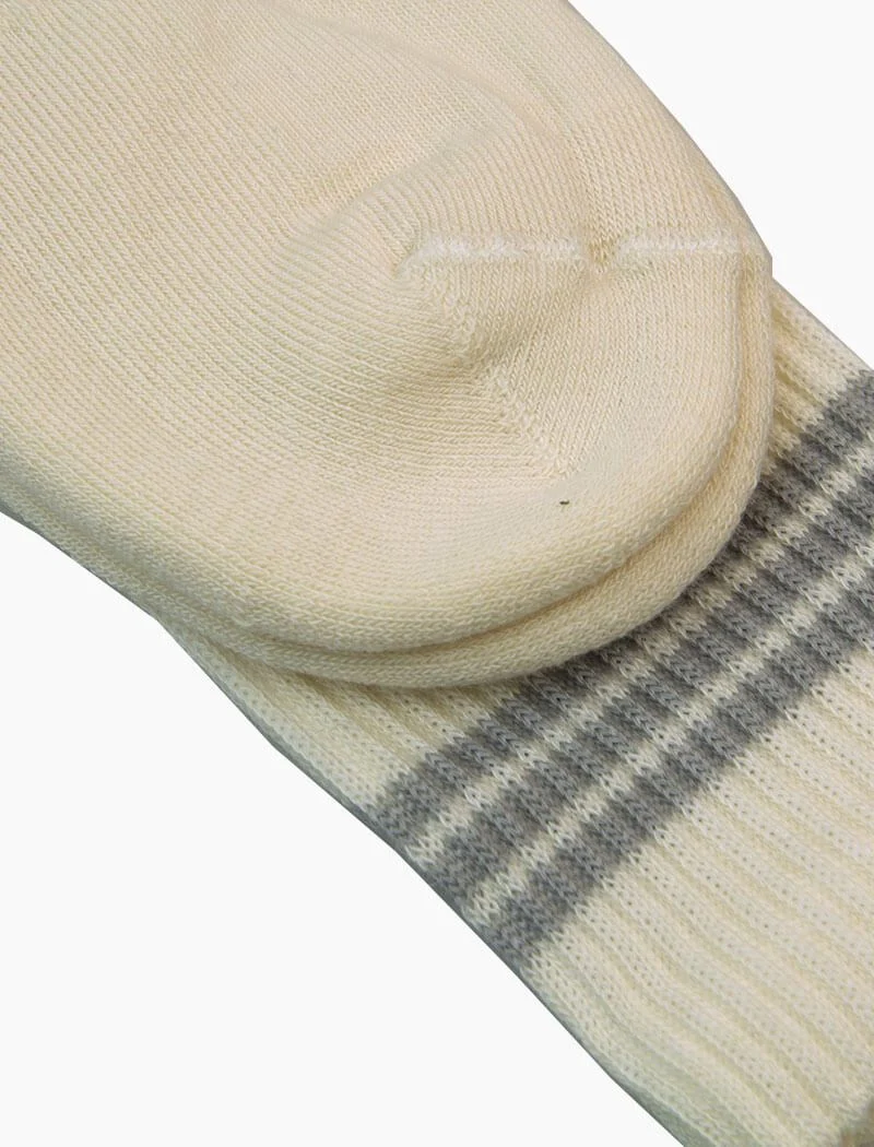 White Vintage Sport Organic Cotton Socks