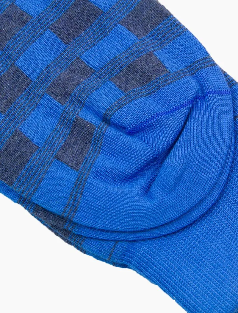 Blue Racing Squares Organic Cotton Socks