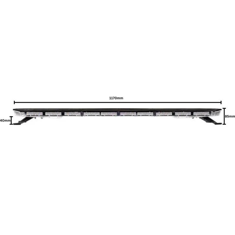 Barra luminosa per tetto con lampeggiante di emergenza a LED / 46 pollici / 1170 mm
