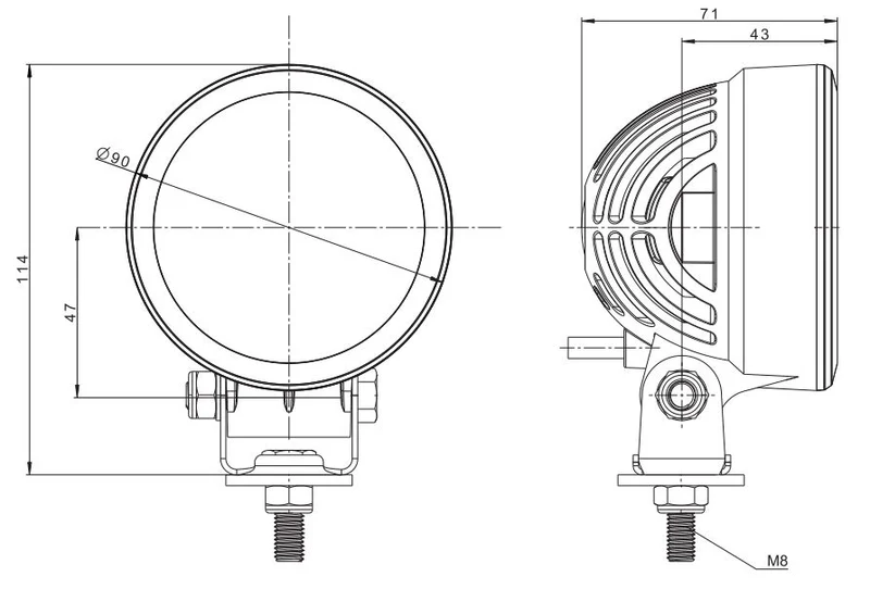 Proiettore a LED rotondo Fristom FT-364