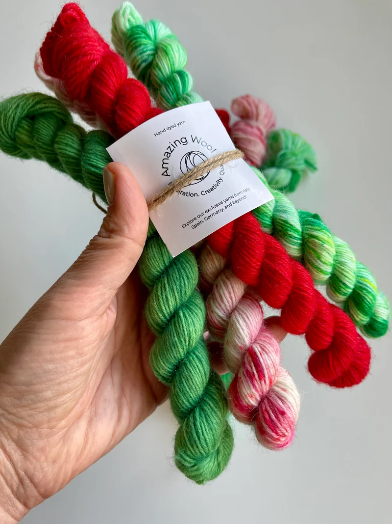 Mini set di gomitoli: edizione natalizia