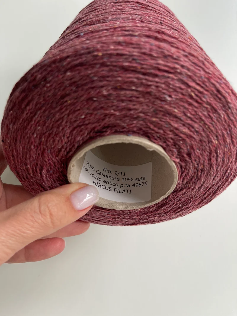 Miscela di cashmere e seta italiana Rosso antico